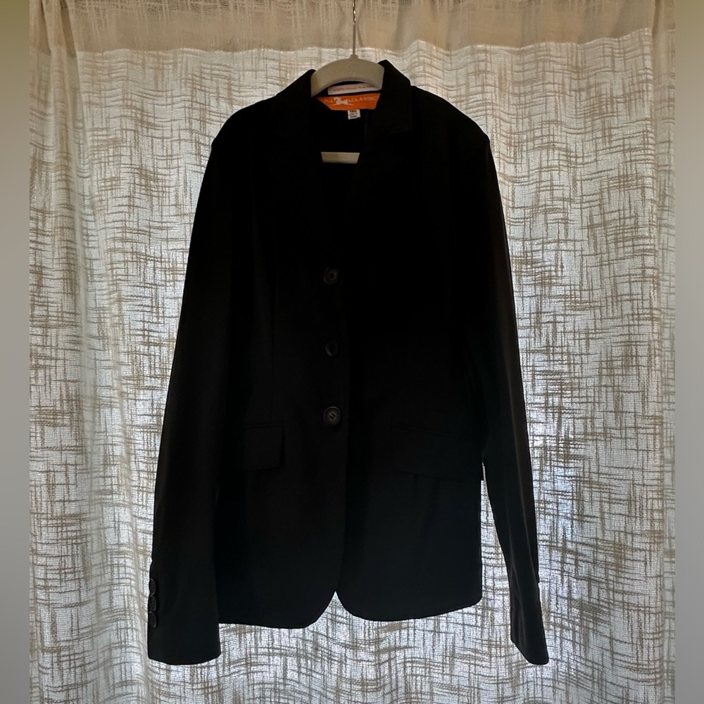 Girls black rj classic size 12R show coat